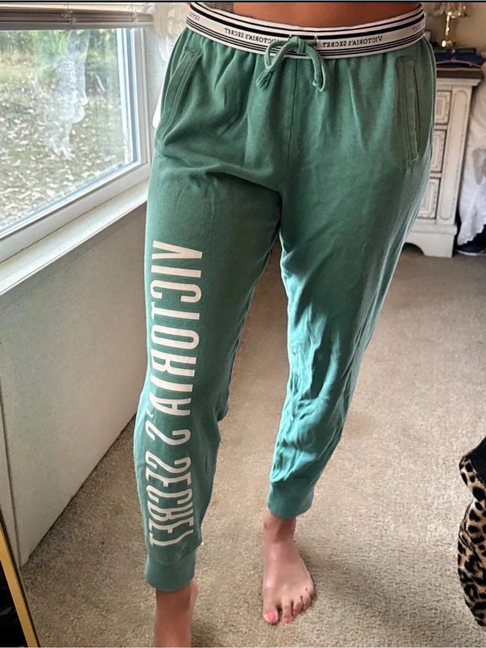Victoria's Secret Green Joggers Size Large